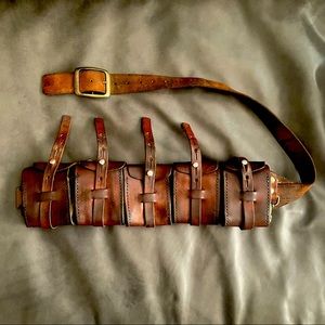 Vintage 5-pocket Leather Tool/Ammo/Makeup Belt